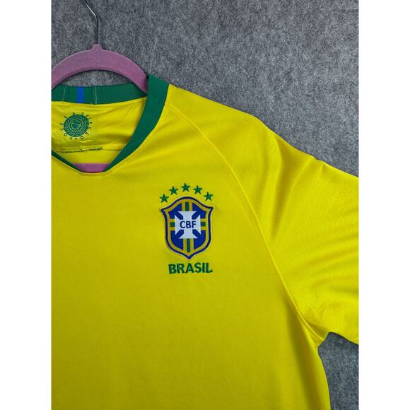 Nike Men's XL Vintage Dri-Fit Yellow Green Blokecore Style Soccer Jersey - Picture 3 of 9